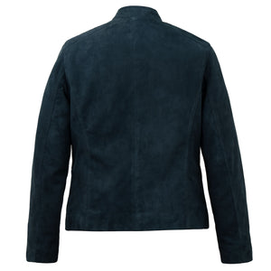 Back of the Jane Women's Blue Suede Jacket
