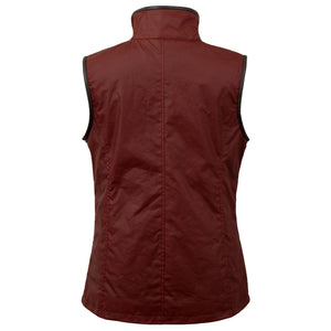 Back of the Agnes Women's Red Wax Gilet