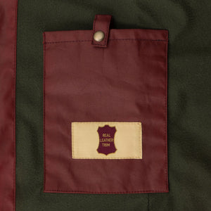 Interior pockets of the Harriet Red Wax Women's Coat