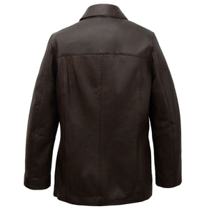 Louise: Ladies Brown Leather Coat