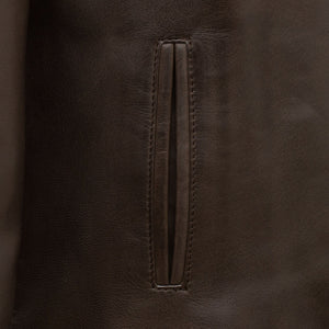 Louise: Ladies Brown Leather Coat