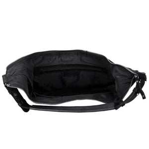 Women's Black Penelope Leather Handbag - inside view