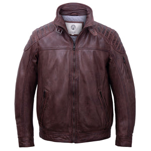 Mac: Men's Burgundy Leather Jacket