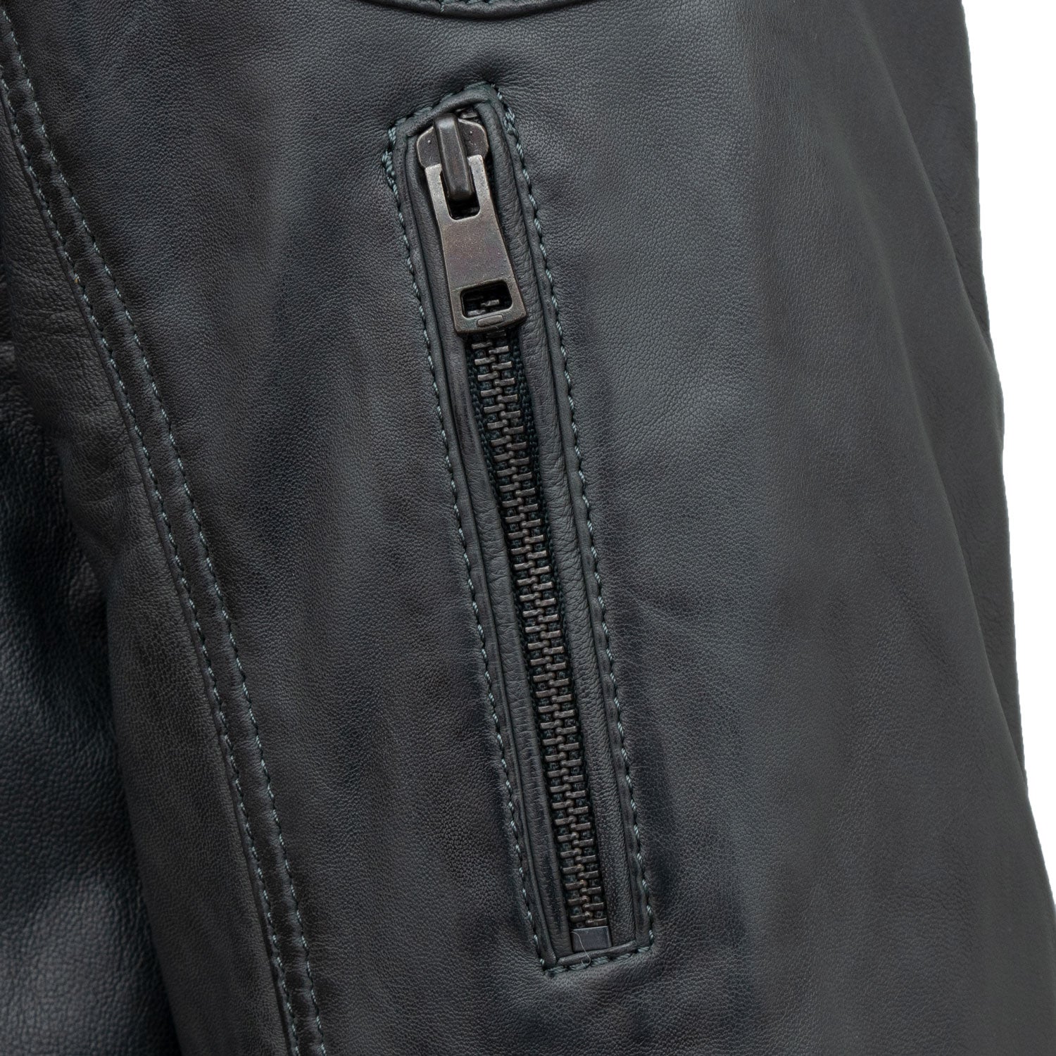 Mac: Men's Grey Leather Jacket