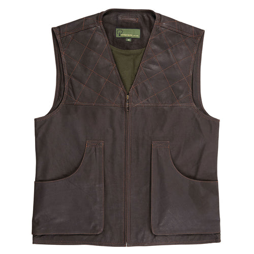 Mens Leather Shooting Vest G Brown