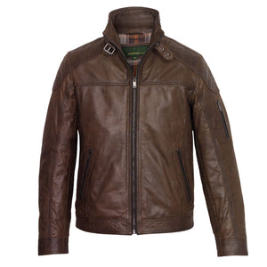 Men’s Brown Leather Jacket: Mac