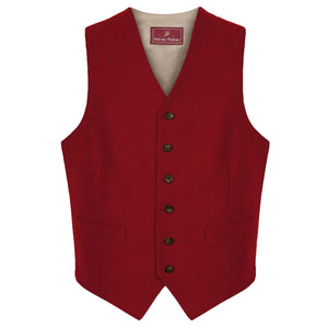 Cobham: Men's Moleskin Red Waistcoat