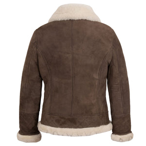 Nina Ladies Luxury Brown Sheepskin jacket