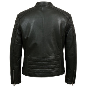 Noah mens black leather jacket by Hidepark
