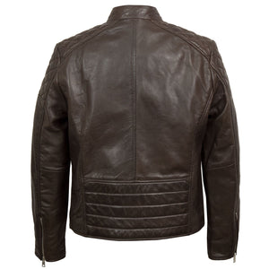 Noah mens brown leather jacket by Hidepark