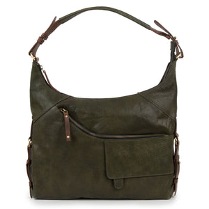 Penelope: Women's Olive Leather Handbag by Hidepark