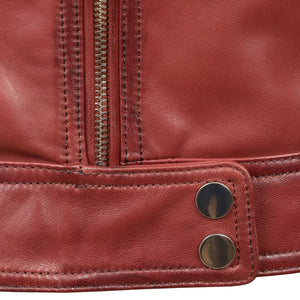 Penny: Women's Oxblood Leather Jacket