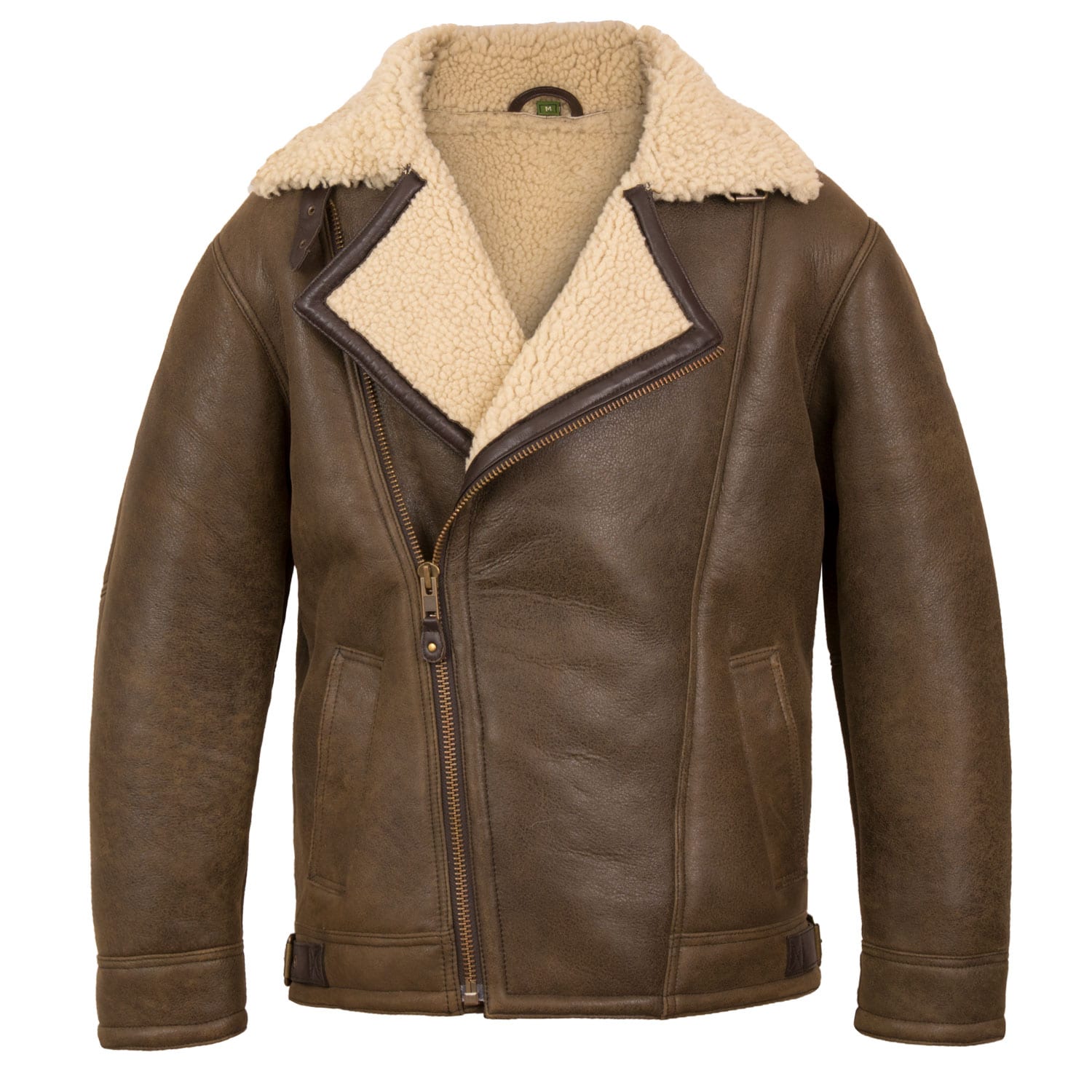 【レトロ・vintage】sheepskin leather jacketusedレディース