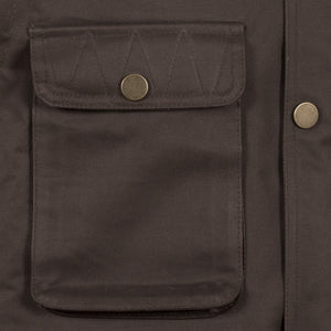 chest pocket - Ryan mens cotton gilet in brown by Hidepark