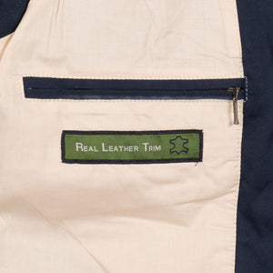 cotton gilet in navy blue ryan - Inside zip pocket view