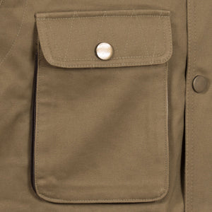chest pocket - Ryan mens cotton gilet in ochre by Hidepark