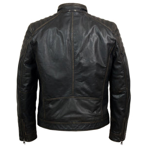 Tate mens brown leather jacket by Hidepark