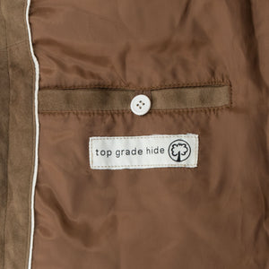Tilly: Women's Light Brown Denim Style Suede Jacket