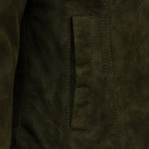 Tilly: Women's Olive Denim Style suede jacket