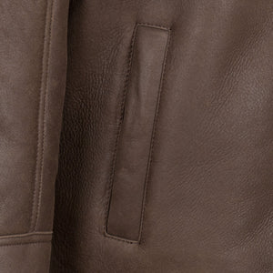 Wallace Men's Brown & Beige Sheepskin Jacket