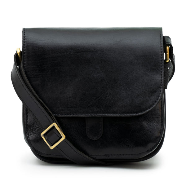 Jodie Women s Black cross body Saddle bag