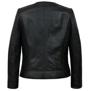Womens Black leather jacket Annie