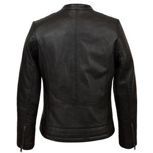 Ladies Black leather jacket Trudy
