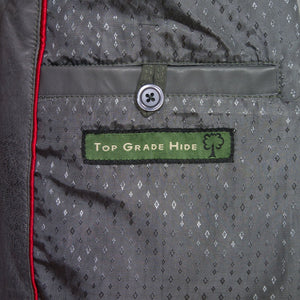 Womens Grey leather jacket May inside pocket