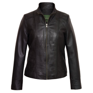 Womens black leather jacket May