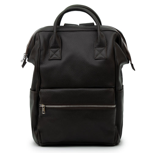 Arden: Brown Leather Backpack