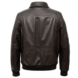 Ashton: Men's Brown Collared Leather Jacket