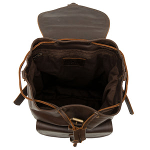 Alex: Brown Leather Backpack